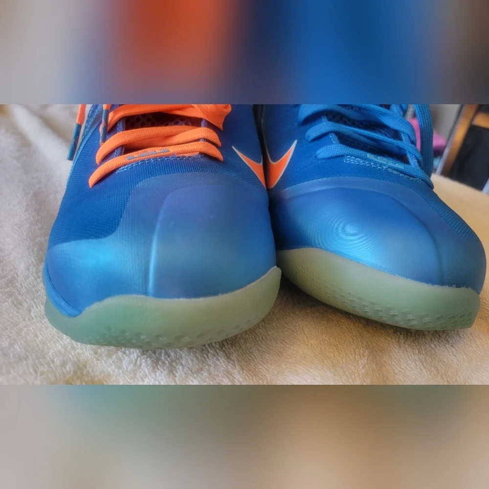 Nike Lebron 9 Men's Blue and Orange Sz11.5 Athletic Shoes